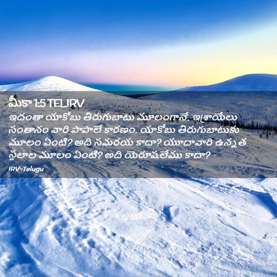 Picture 02 - మీకా 1:5 TELIRV - ఇదంతా యాకోబు - Bible Verse Picture