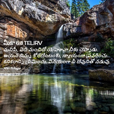 Picture 02 - మీకా 6:8 TELIRV - మనిషీ, ఏది మంచిదో - Bible Verse Picture