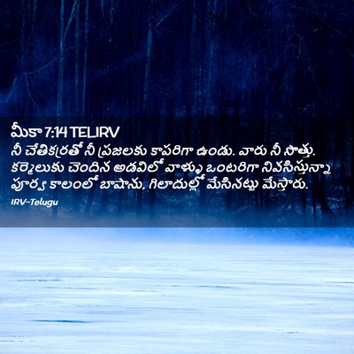 Picture 02 - మీకా 7:14 TELIRV - నీ చేతికర్రతో నీ - Bible Verse Picture