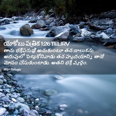 Picture 02 - యాకోబు పత్రిక 1:26 TELIRV - తాను భక్తిపరుణ్ణి - Bible Verse Picture