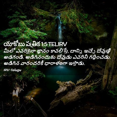 Picture 02 - యాకోబు పత్రిక 1:5 TELIRV - మీలో ఎవరికైనా - Bible Verse Picture