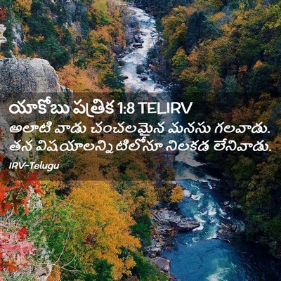 Picture 02 - యాకోబు పత్రిక 1:8 TELIRV - అలాటి వాడు - Bible Verse Picture