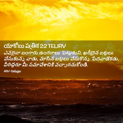 Picture 02 - యాకోబు పత్రిక 2:2 TELIRV - ఎవరైనా బంగారు - Bible Verse Picture