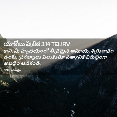 Picture 02 - యాకోబు పత్రిక 3:14 TELIRV - కాని, మీ హృదయంలో - Bible Verse Picture