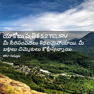Picture 02 - యాకోబు పత్రిక 5:2 TELIRV - మీ సిరిసంపదలు - Bible Verse Picture