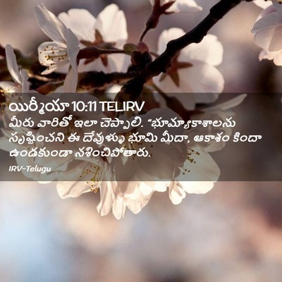 Picture 02 - యిర్మీయా 10:11 TELIRV - మీరు వారితో ఇలా - Bible Verse Picture
