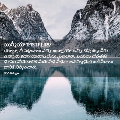 Picture 02 - యిర్మీయా 11:13 TELIRV - యూదా, నీ పట్టణాలు - Bible Verse Picture