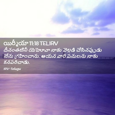 Picture 02 - యిర్మీయా 11:18 TELIRV - దీనంతటినీ యెహోవా - Bible Verse Picture