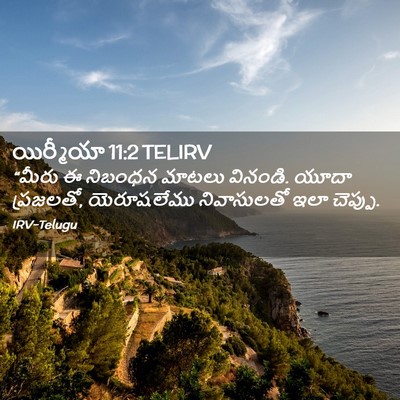 Picture 02 - యిర్మీయా 11:2 TELIRV - “మీరు ఈ నిబంధన - Bible Verse Picture