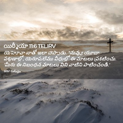 Picture 02 - యిర్మీయా 11:6 TELIRV - యెహోవా నాతో ఇలా - Bible Verse Picture