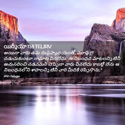 Picture 02 - యిర్మీయా 11:8 TELIRV - అయినా వారు తమ - Bible Verse Picture
