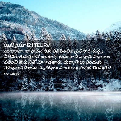 Picture 02 - యిర్మీయా 12:1 TELIRV - యెహోవా, నా వాదన - Bible Verse Picture