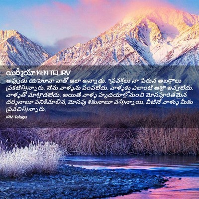 Picture 02 - యిర్మీయా 14:14 TELIRV - అప్పుడు యెహోవా - Bible Verse Picture