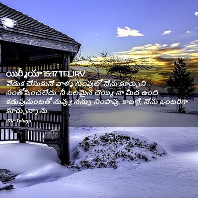 Picture 02 - యిర్మీయా 15:17 TELIRV - వేడుక చేసుకునే - Bible Verse Picture