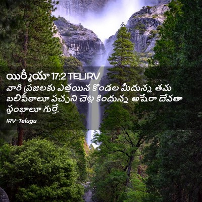 Picture 02 - యిర్మీయా 17:2 TELIRV - వారి ప్రజలకు - Bible Verse Picture