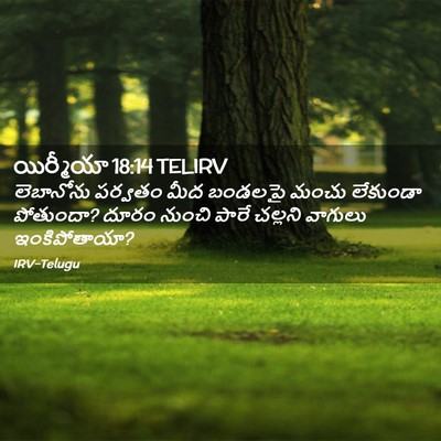 Picture 02 - యిర్మీయా 18:14 TELIRV - లెబానోను పర్వతం - Bible Verse Picture