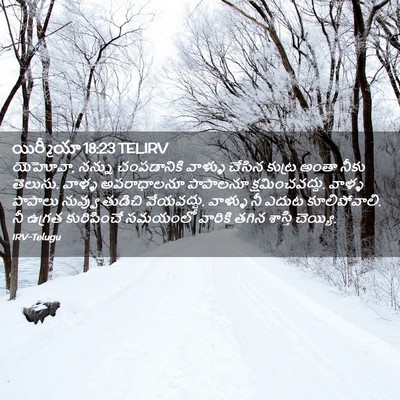 Picture 02 - యిర్మీయా 18:23 TELIRV - యెహోవా, నన్ను - Bible Verse Picture