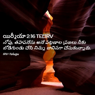 Picture 02 - యిర్మీయా 2:16 TELIRV - నోపు, తహపనేసు అనే - Bible Verse Picture