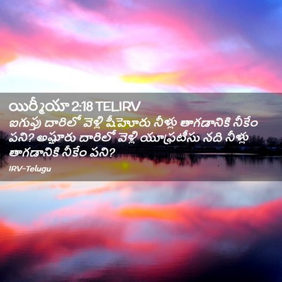 Picture 02 - యిర్మీయా 2:18 TELIRV - ఐగుప్తు దారిలో - Bible Verse Picture