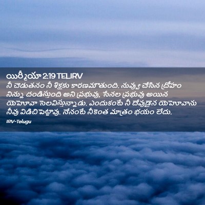 Picture 02 - యిర్మీయా 2:19 TELIRV - నీ చెడుతనం నీ - Bible Verse Picture