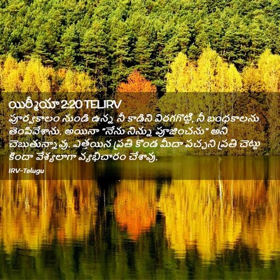 Picture 02 - యిర్మీయా 2:20 TELIRV - పూర్వకాలం నుండి - Bible Verse Picture