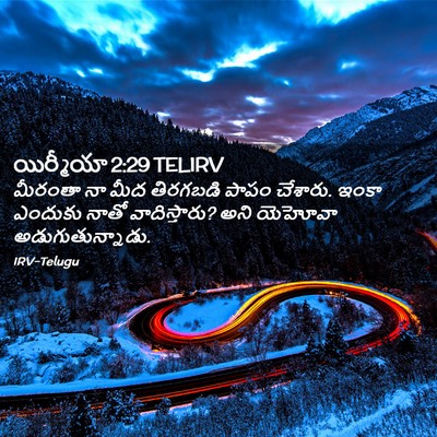 Picture 02 - యిర్మీయా 2:29 TELIRV - మీరంతా నా మీద - Bible Verse Picture