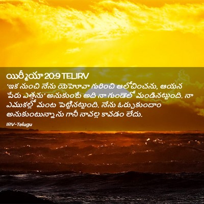 Picture 02 - యిర్మీయా 20:9 TELIRV - ‘ఇక నుంచి నేను - Bible Verse Picture