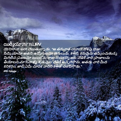 Picture 02 - యిర్మీయా 21:7 TELIRV - యెహోవా ఇలా - Bible Verse Picture