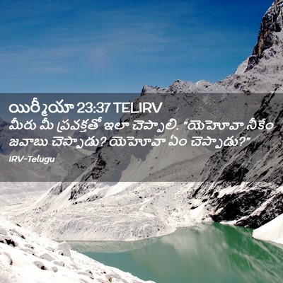 Picture 02 - యిర్మీయా 23:37 TELIRV - మీరు మీ ప్రవక్తతో - Bible Verse Picture