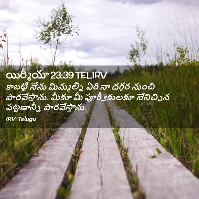 Picture 02 - యిర్మీయా 23:39 TELIRV - కాబట్టి నేను - Bible Verse Picture