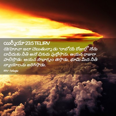 Picture 02 - యిర్మీయా 23:5 TELIRV - యెహోవా ఇలా - Bible Verse Picture