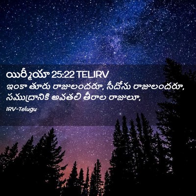 Picture 02 - యిర్మీయా 25:22 TELIRV - ఇంకా తూరు - Bible Verse Picture