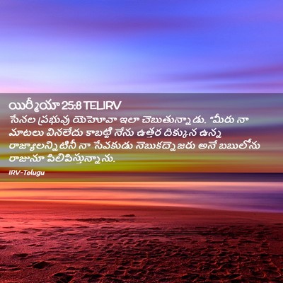 Picture 02 - యిర్మీయా 25:8 TELIRV - సేనల ప్రభువు - Bible Verse Picture
