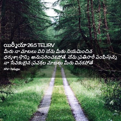 Picture 02 - యిర్మీయా 26:5 TELIRV - మీరు నా మాటలు విని - Bible Verse Picture