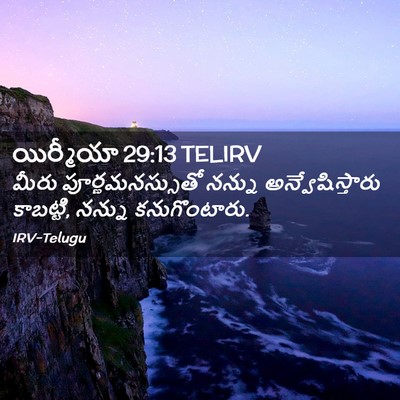 Picture 02 - యిర్మీయా 29:13 TELIRV - మీరు - Bible Verse Picture