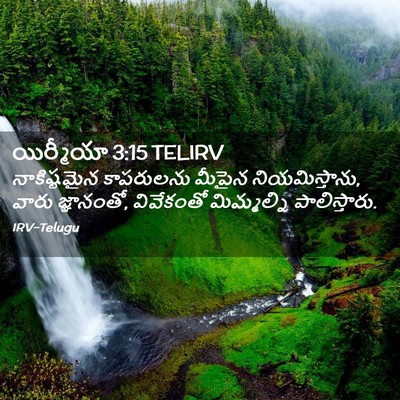 Picture 02 - యిర్మీయా 3:15 TELIRV - నాకిష్టమైన - Bible Verse Picture