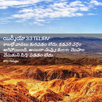 Picture 02 - యిర్మీయా 3:3 TELIRV - కాబట్టి వానలు - Bible Verse Picture