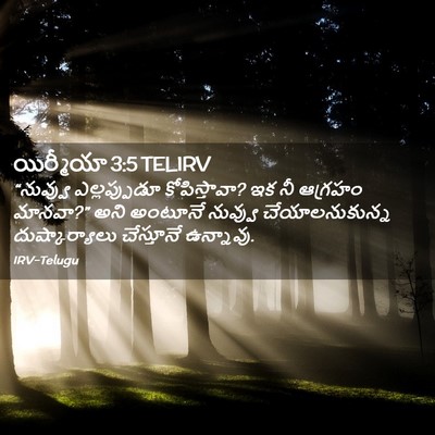 Picture 02 - యిర్మీయా 3:5 TELIRV - “నువ్వు - Bible Verse Picture