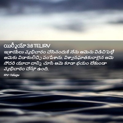 Picture 02 - యిర్మీయా 3:8 TELIRV - ఇశ్రాయేలు - Bible Verse Picture