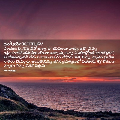 Picture 02 - యిర్మీయా 30:11 TELIRV - ఎందుకంటే, నేను - Bible Verse Picture