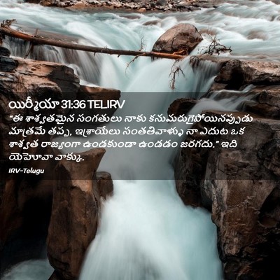 Picture 02 - యిర్మీయా 31:36 TELIRV - “ఈ శాశ్వతమైన - Bible Verse Picture