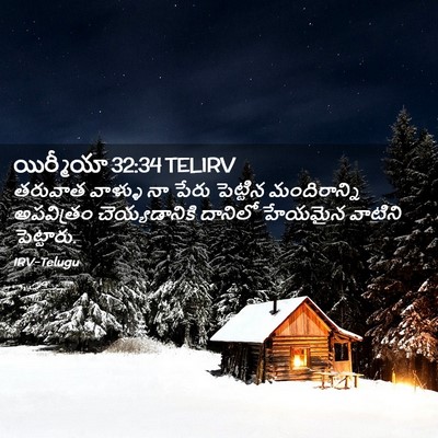 Picture 02 - యిర్మీయా 32:34 TELIRV - తరువాత వాళ్ళు నా - Bible Verse Picture