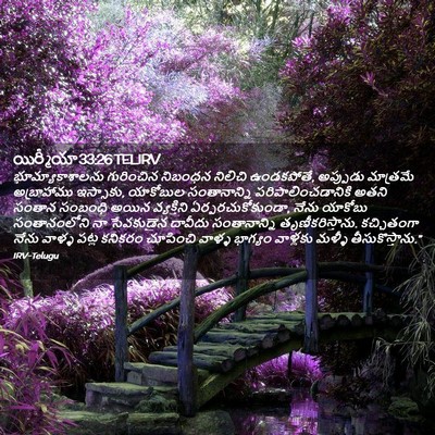 Picture 02 - యిర్మీయా 33:26 TELIRV - భూమ్యాకాశాలను - Bible Verse Picture