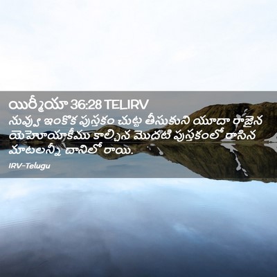 Picture 02 - యిర్మీయా 36:28 TELIRV - నువ్వు ఇంకొక - Bible Verse Picture