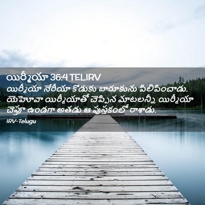 Picture 02 - యిర్మీయా 36:4 TELIRV - యిర్మీయా నేరీయా - Bible Verse Picture