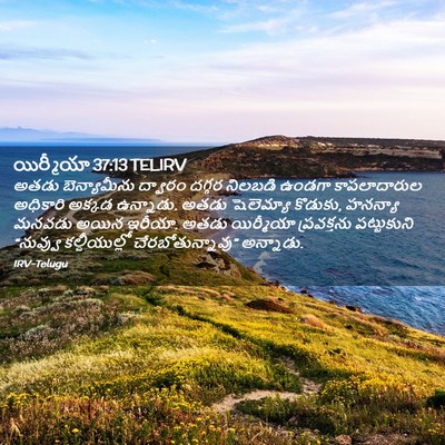 Picture 02 - యిర్మీయా 37:13 TELIRV - అతడు బెన్యామీను - Bible Verse Picture