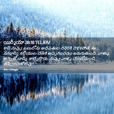 Picture 02 - యిర్మీయా 38:18 TELIRV - కాని నువ్వు - Bible Verse Picture
