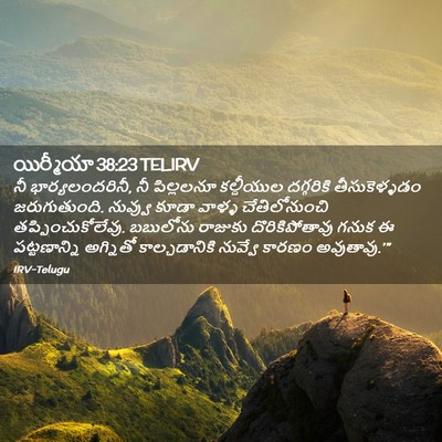 Picture 02 - యిర్మీయా 38:23 TELIRV - నీ భార్యలందరినీ, - Bible Verse Picture