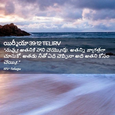 Picture 02 - యిర్మీయా 39:12 TELIRV - “నువ్వు అతనికి - Bible Verse Picture