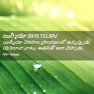 Picture 02 - యిర్మీయా 39:15 TELIRV - యిర్మీయా చెరసాల - Bible Verse Picture